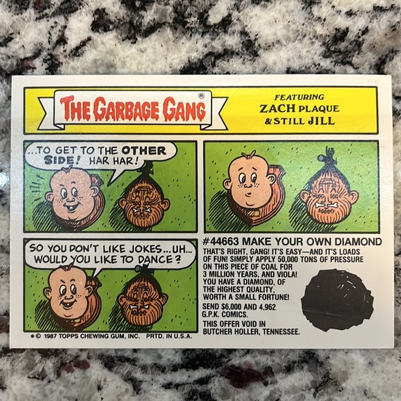 Rare 1987 Topps Garbage Pail Kids Locked Dorian sticker card. - Picture 2 of 6